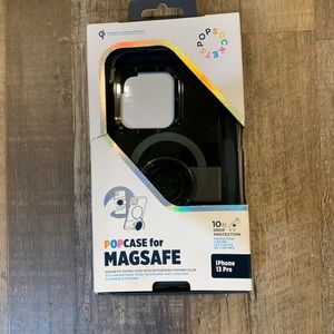 PopSockets: iPhone 13 Pro Case for MagSafe with Phone Grip and Slide Black New